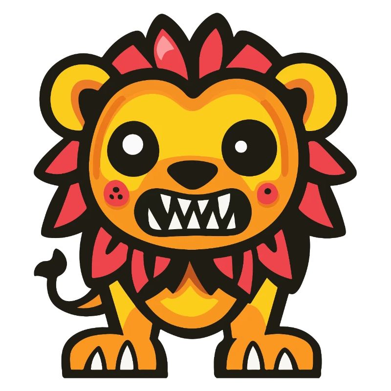 Lion Halloween Comic Funny