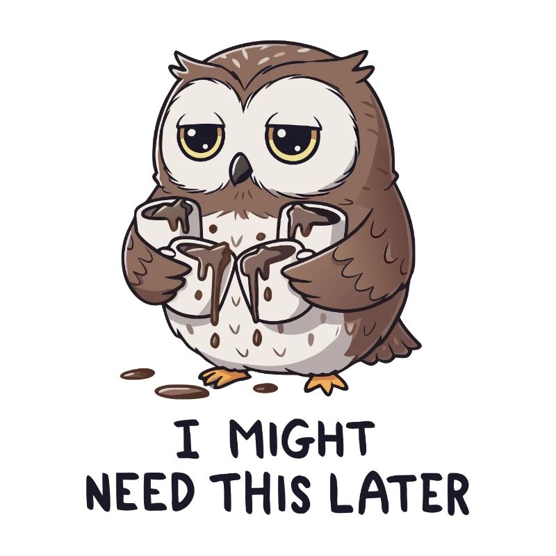 I Need Coffee For Later - Funny Owl