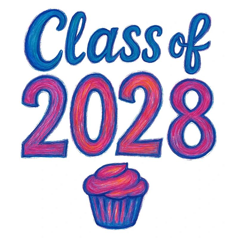 Cupcake-Gradient der Klasse 2028