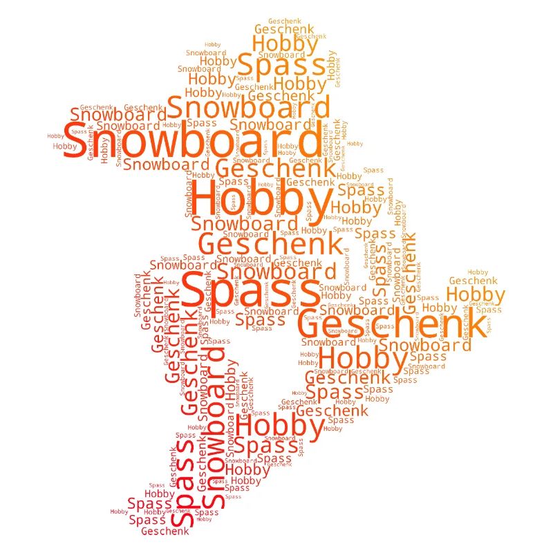 Message de snowboard clair