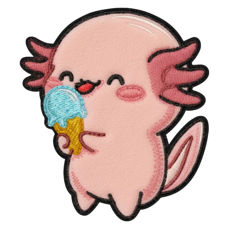 Kleiner Axolotl Eiscreme Spaß