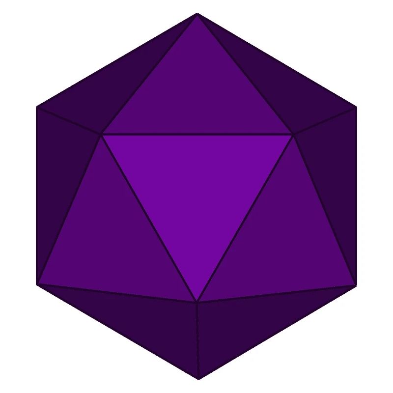 Dés polyédriques violets D20