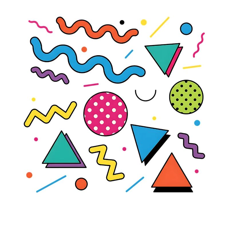 Neon Geometry: Bright Shapes