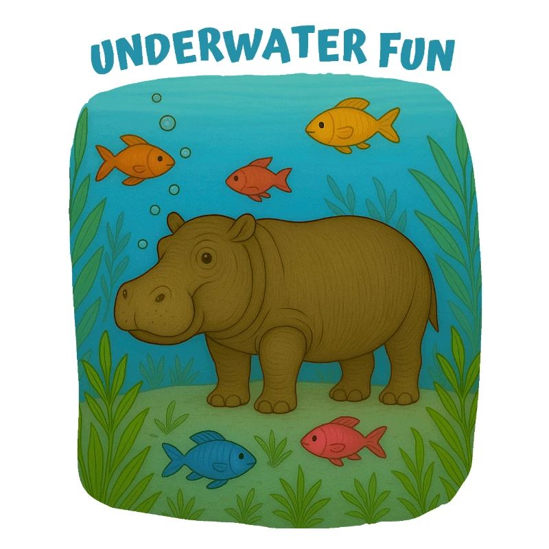 Hippopotame dans le jeu sous-marin