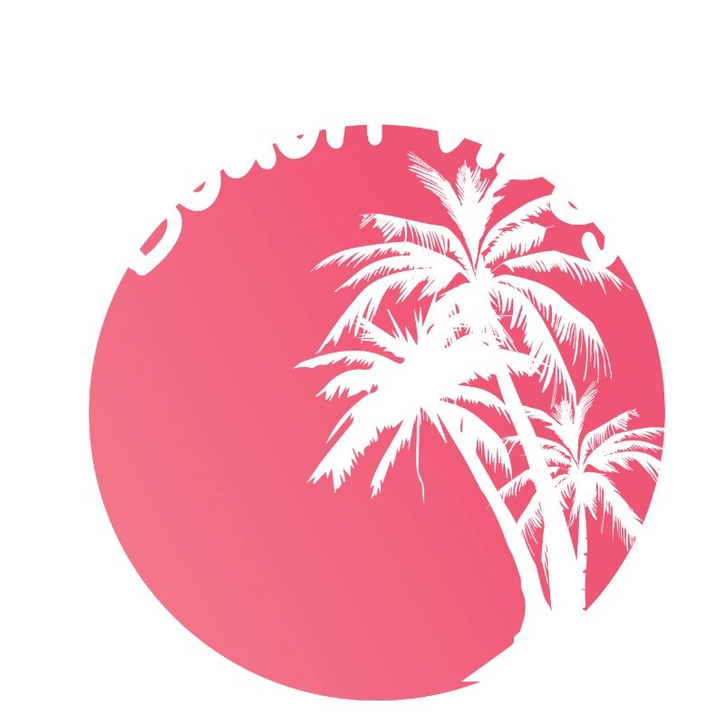 Beach Vibes Palm Sunset Design