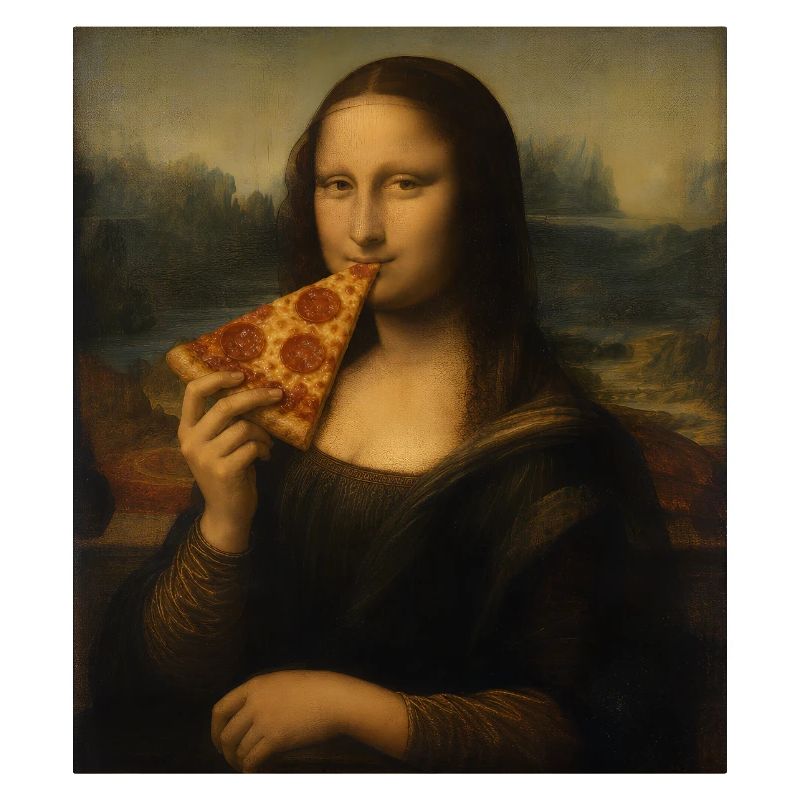 Mona Pizza Leonardo Da Vinci Pizza drôle Mona Li