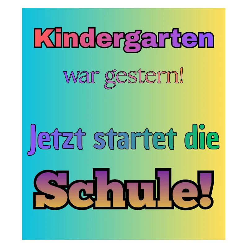 Kindergarten war gestern- Jetzt startet die Schule