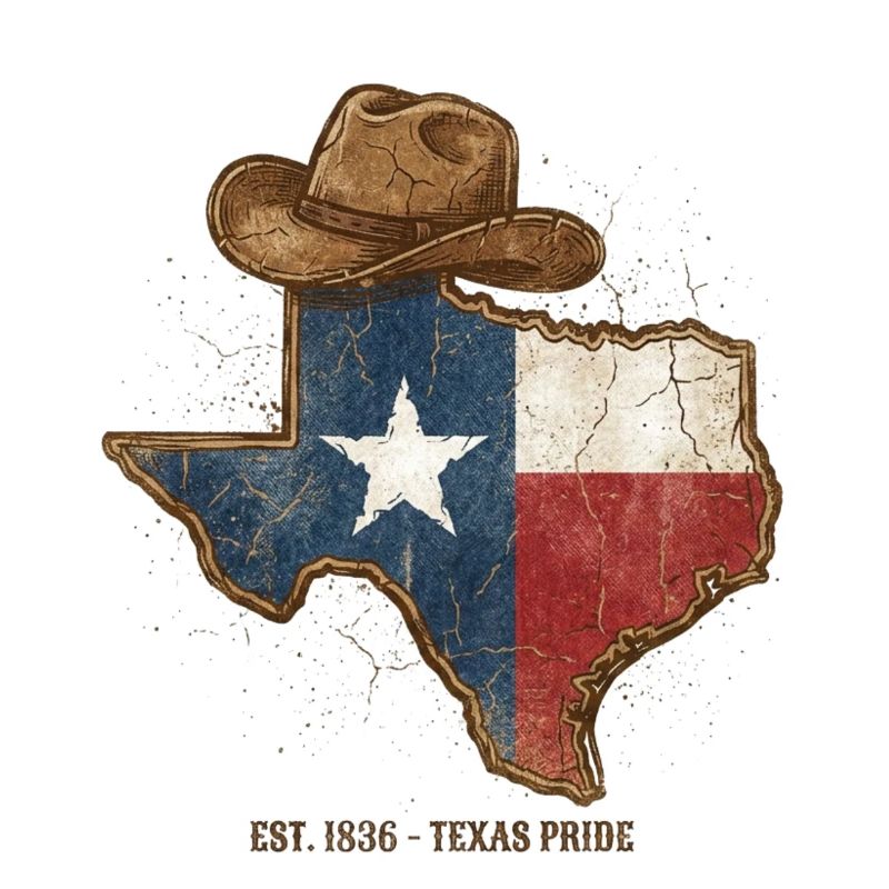 Texas Pride avec chapeau de cowboy