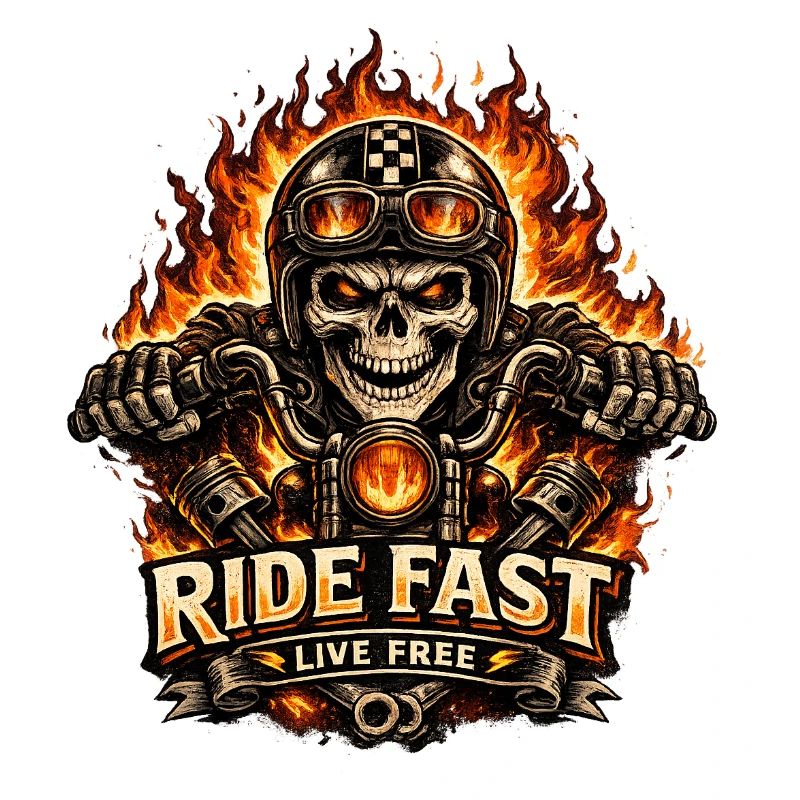 Flaming Skull Rider – Ride Fast