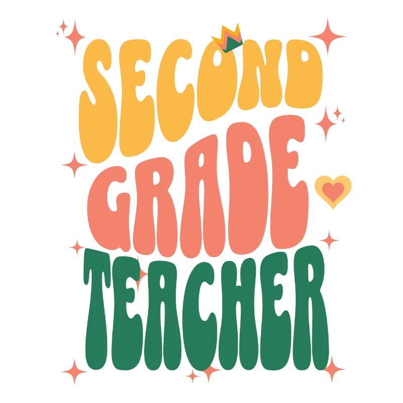 Second Grade Teacher Retro
