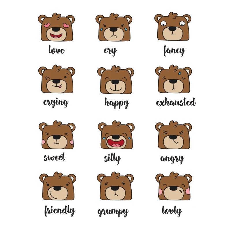 Bear Bear Teddy Cute Kita Feeling Mimic Emotion