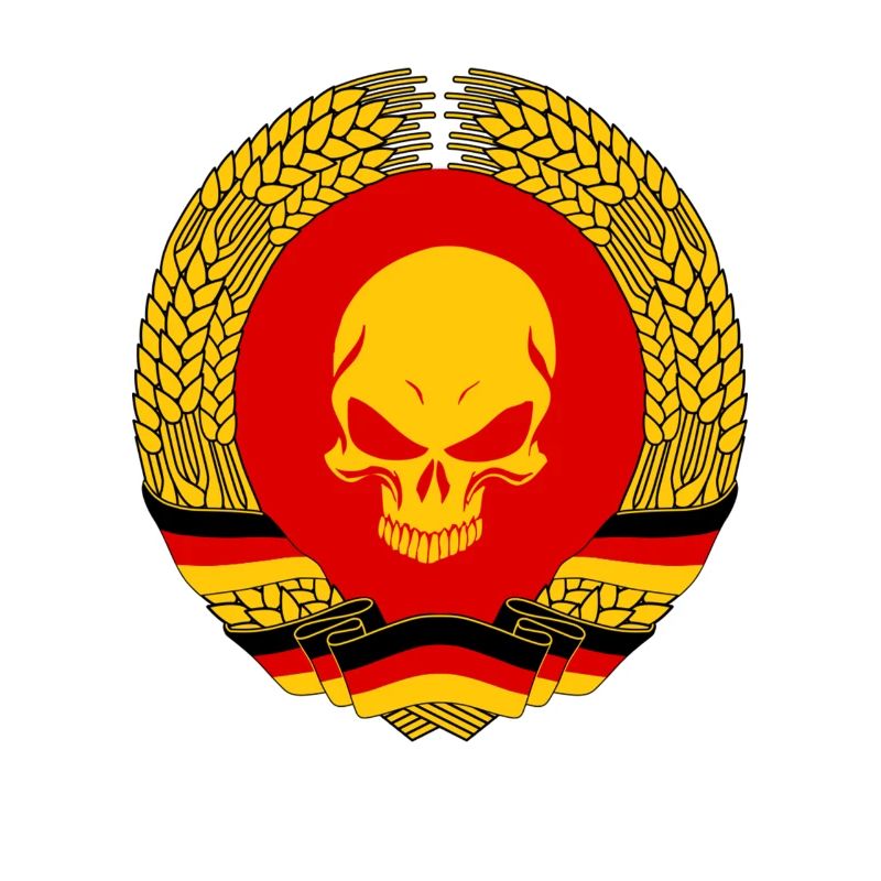 GDR Skull East Germany Gift Flag