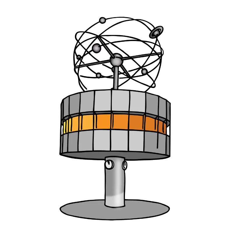 World time clock BERLIN c