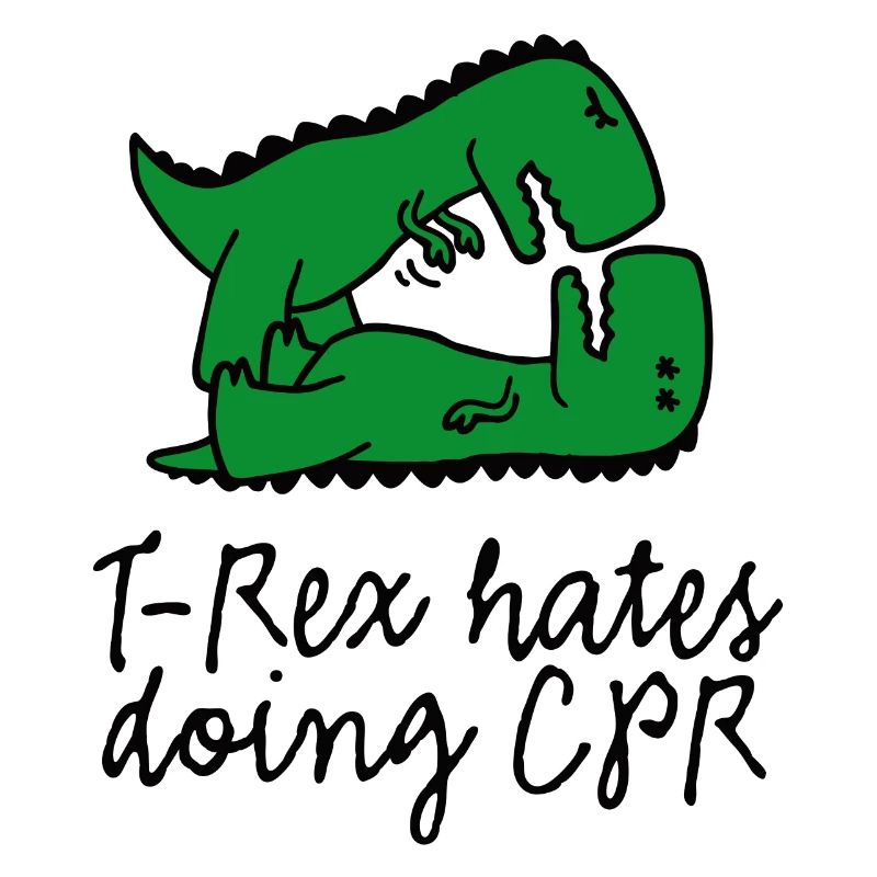 T-Rex hates doing CPR Erste Hilfe Ausbilder