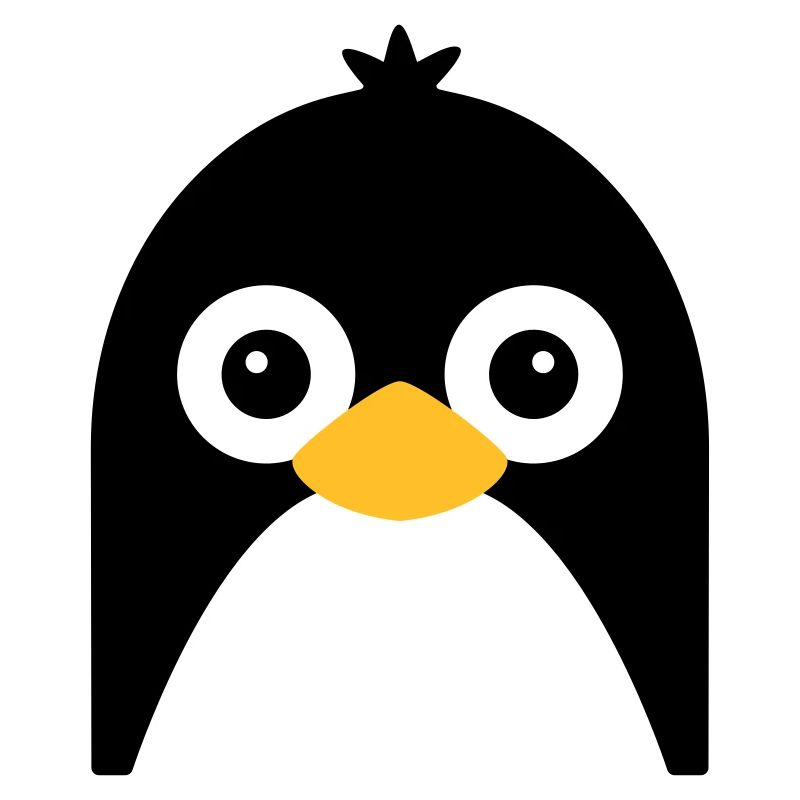 Visage de pingouin mignon