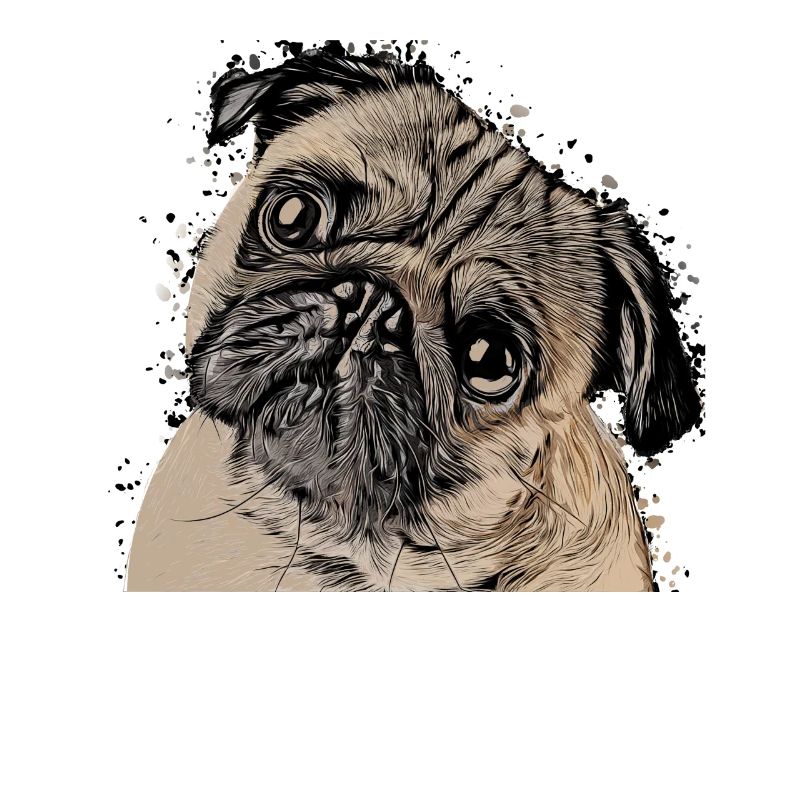 tshirt idée cadeau mignon chiot carlin carlin