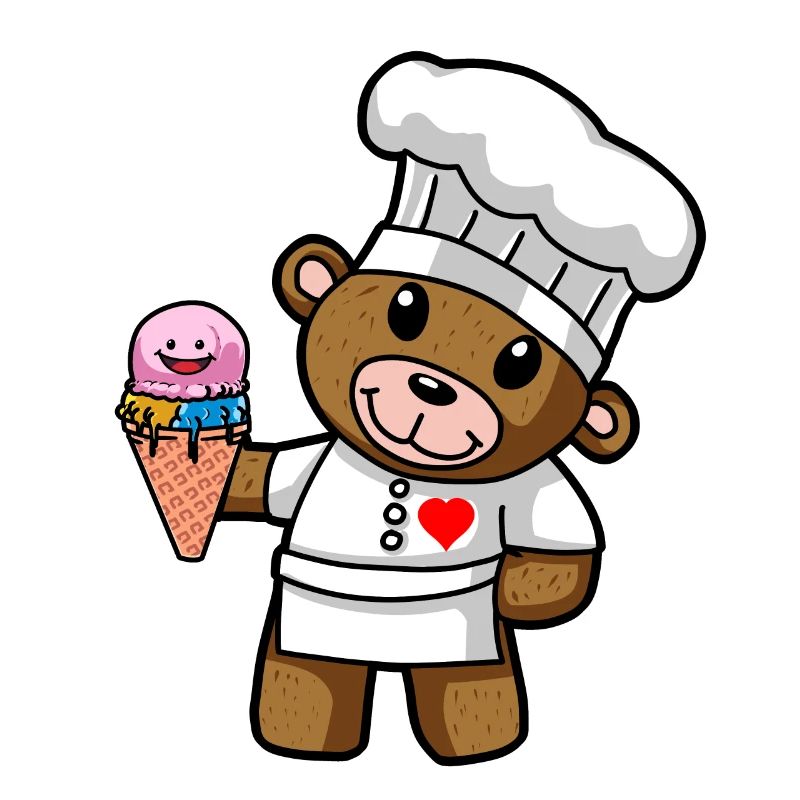 Teddy Eiscreme Konditor Süßigkeiten Eisdiele Kind