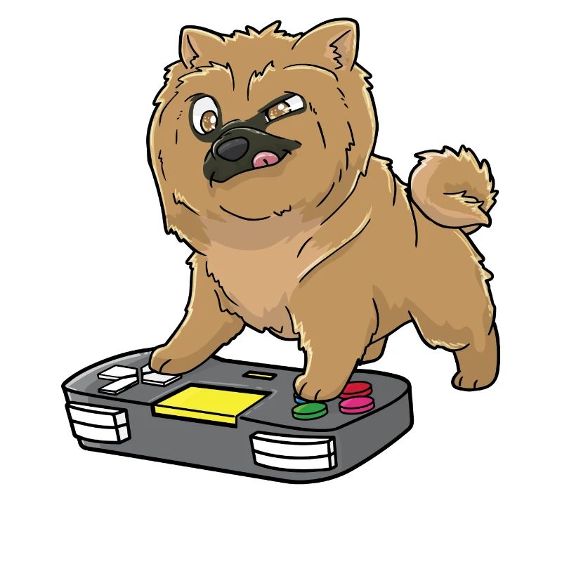 Manette de jeu Chow Chow Kawaii