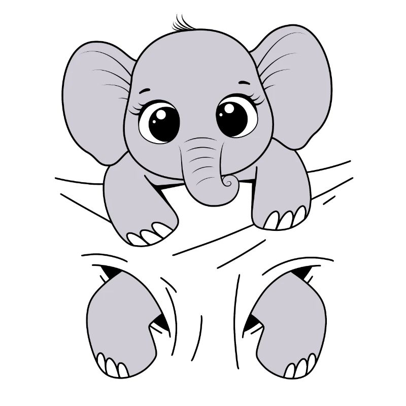 Bébé Éléphant Animal Drôle Porter Bébé Éléphant