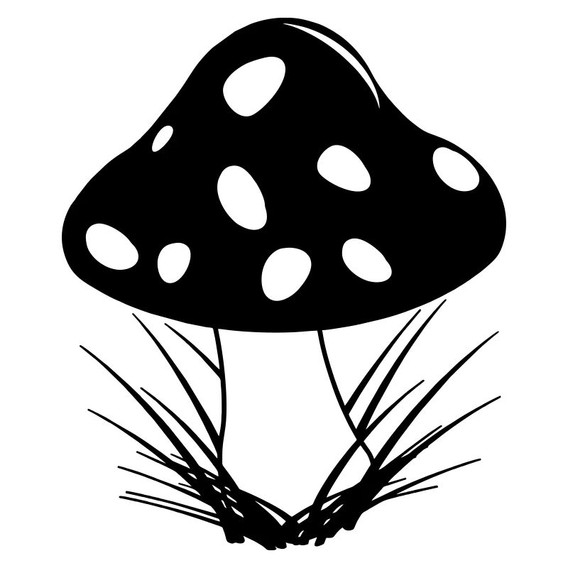 Champignon d’automne avec des points blancs