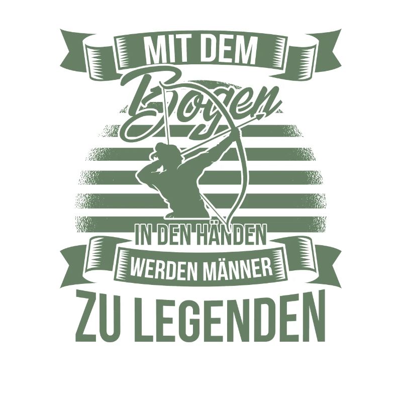 Bogenschiessen mit dem Bogen in den Händen