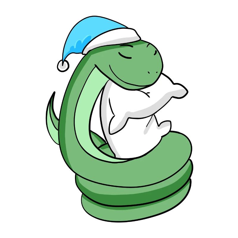 Serpent avec oreiller et bonnet de couchage