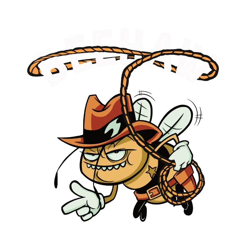 Beehaw Bee with Cowboy Hat Yeehaw