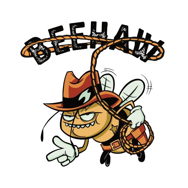 Beehaw Bee with Cowboy Hat Yeehaw