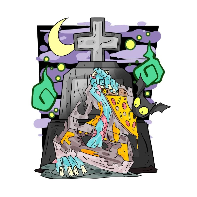 Zombie Tombstone Pizza Funny