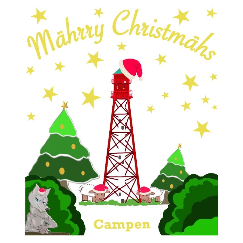 Christmas, Lighthouse Camping, Iconic Wolf