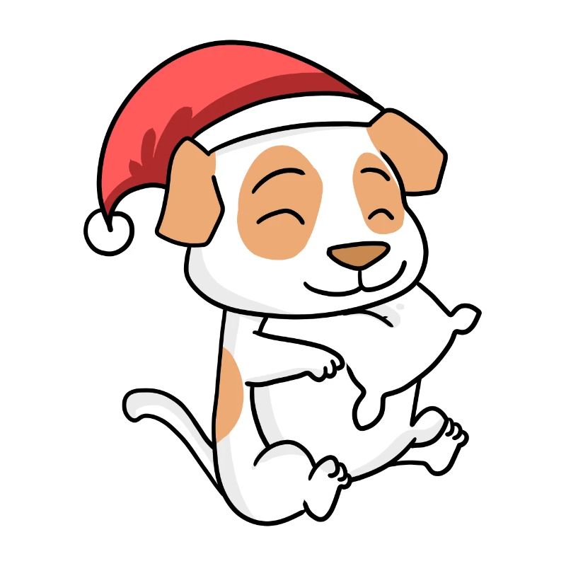 Jack Russell Terrier Chien Sommeil de Noël