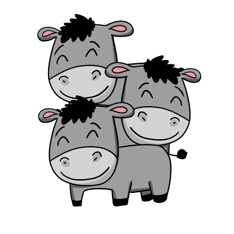 Cute donkeys