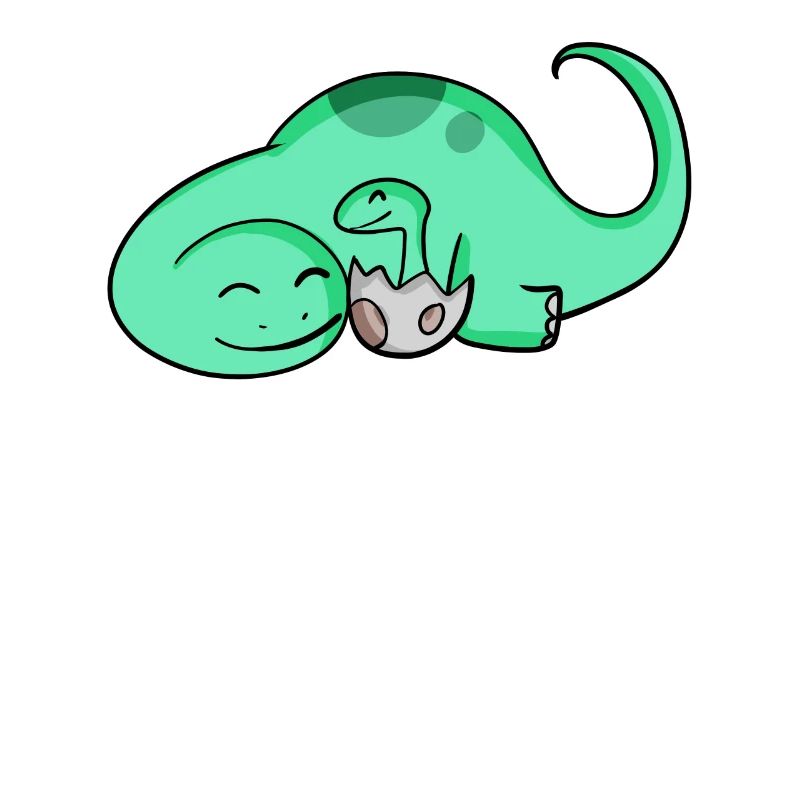 Dinosaur with baby dinosaur