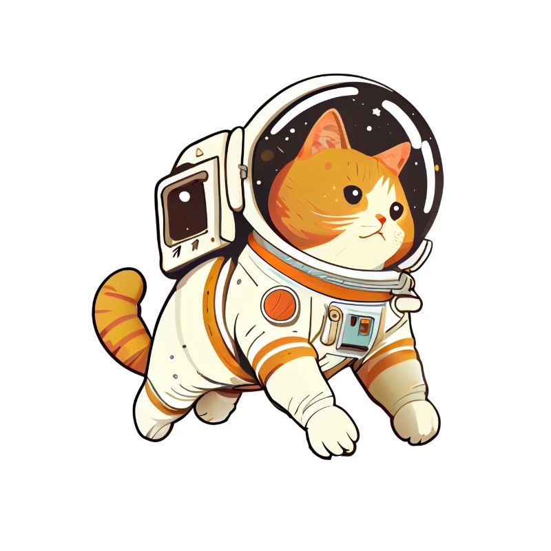 Chat mignon de l'espace - Humour animaux drôle