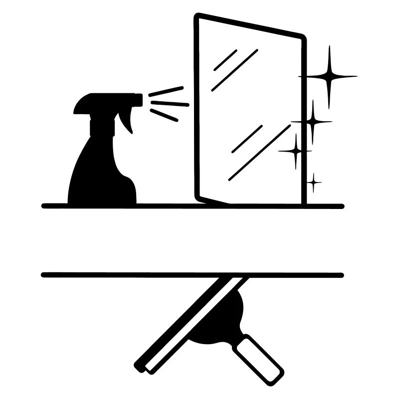 Logo de laveuse de vitres plus propre transparent avec faisceau