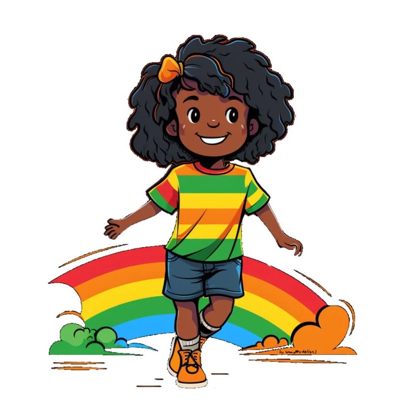 Lebendige Regenbogen Kinderdesign