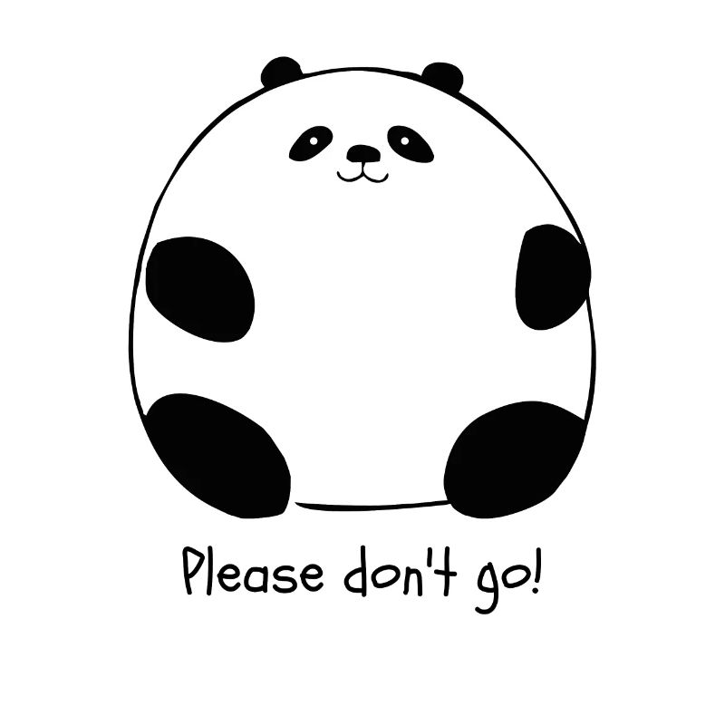 Bitte geh nicht – Dicker Panda