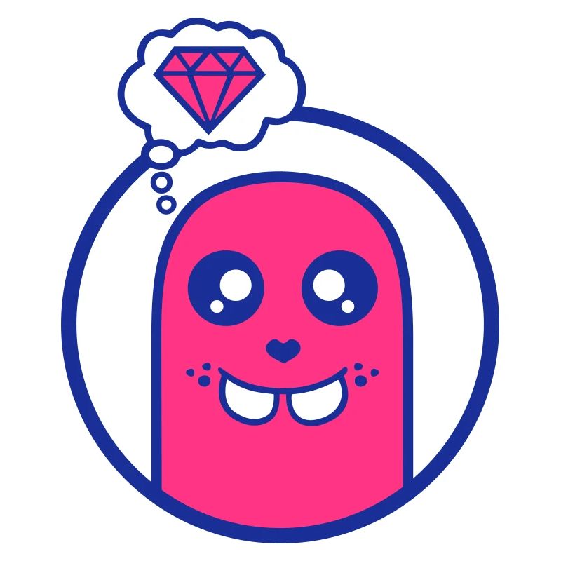 Cute Comic Figurine (Diamond, Circle)