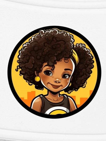 Lebhafte Afro-Style Cartoon Illustration