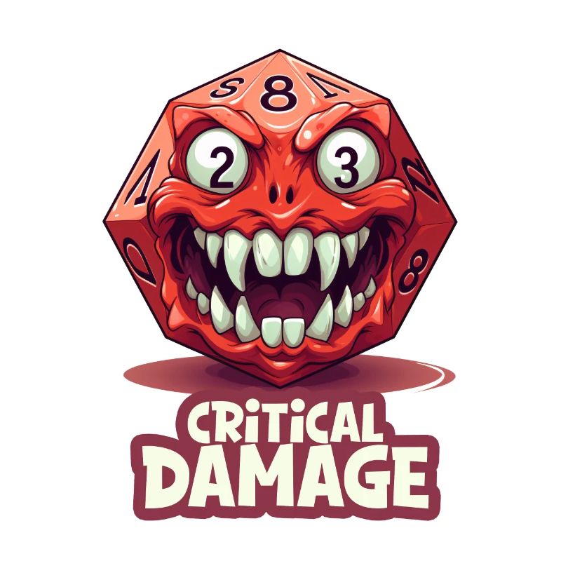 Critical Damage W20 Sarcasm RPG Shirt