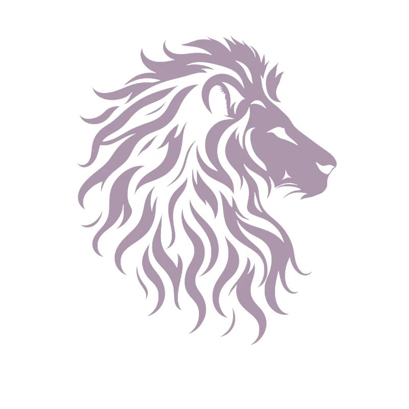 Majestic lion head silhouette