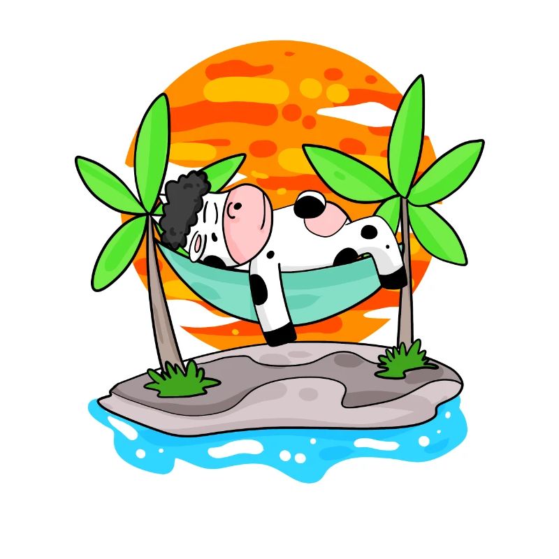 Vache sur la plage