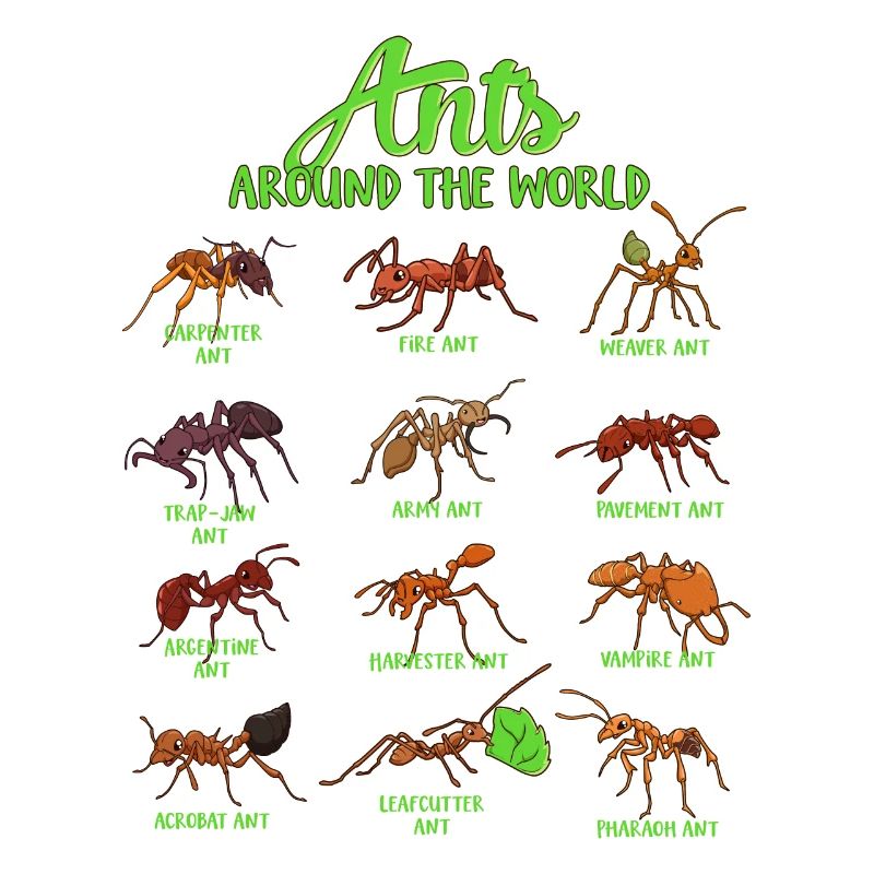 Fourmis du monde - Espèces de fourmis