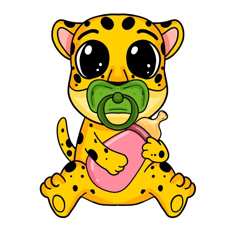 Motif de bébé guépard