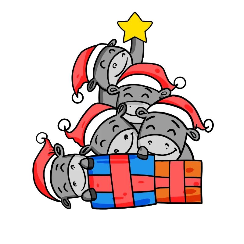 Arbre de Noël âne Noël