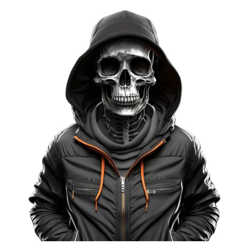 Skelett mit Pullover