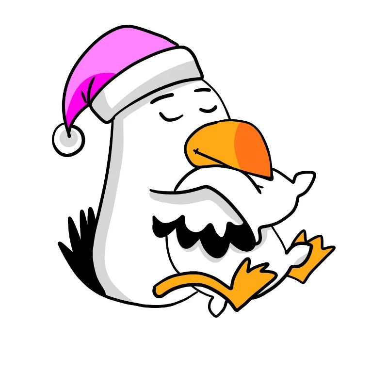 Möwe Müde Ausschlafen Schlafen Mädchen