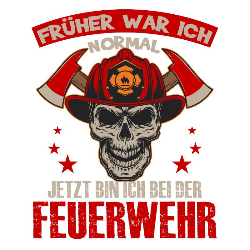 Feuerwehr Schädel mit Helmlogo