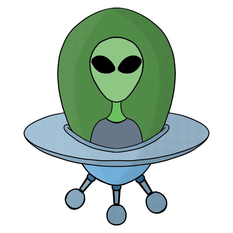 Alien dans son petit vaisseau spatial