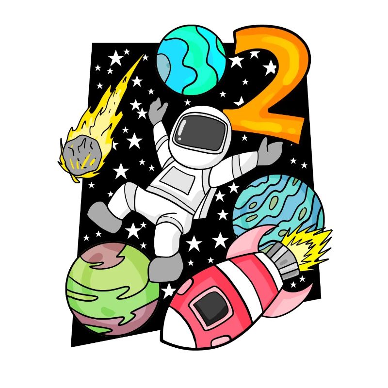 2 Birthday Boy Astronaut